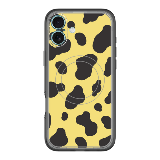 スリムプロテクションプレミアムケース with MagSafe［ Cow - Yellow ］