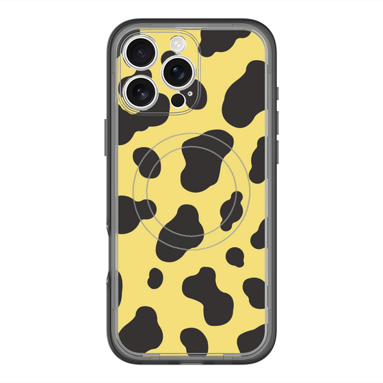 スリムプロテクションプレミアムケース with MagSafe［ Cow - Yellow ］