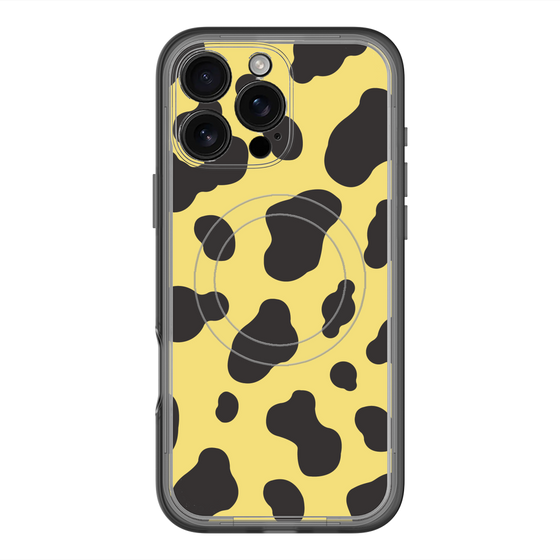 スリムプロテクションプレミアムケース with MagSafe［ Cow - Yellow ］