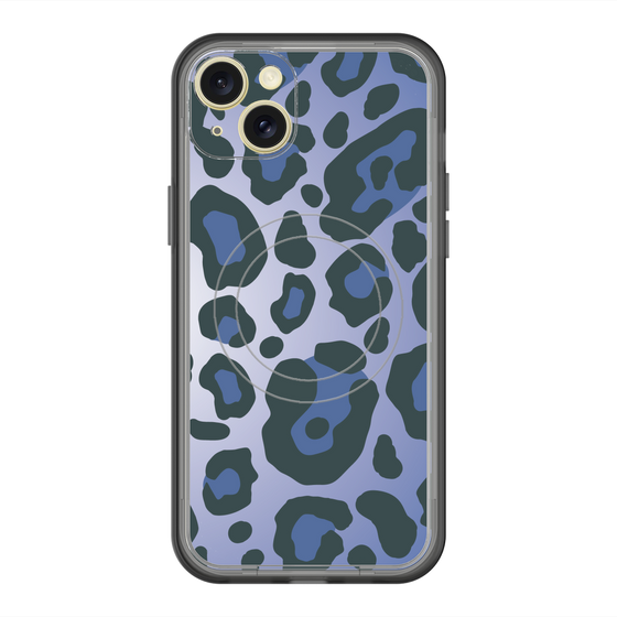 スリムプロテクションプレミアムケース with MagSafe［ Leopard - Blue ］