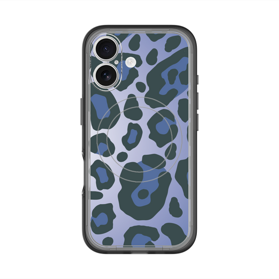 スリムプロテクションプレミアムケース with MagSafe［ Leopard - Blue ］