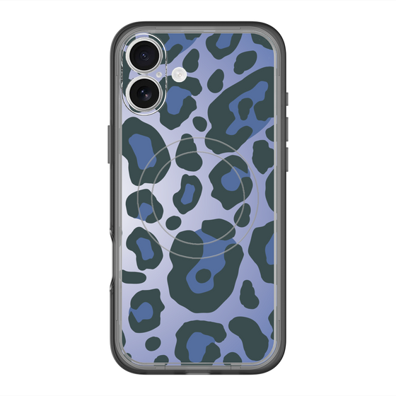 スリムプロテクションプレミアムケース with MagSafe［ Leopard - Blue ］