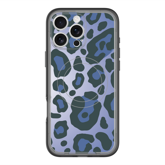 スリムプロテクションプレミアムケース with MagSafe［ Leopard - Blue ］