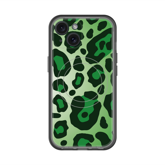 スリムプロテクションプレミアムケース with MagSafe［ Leopard - Green ］
