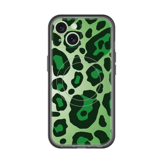 スリムプロテクションプレミアムケース with MagSafe［ Leopard - Green ］