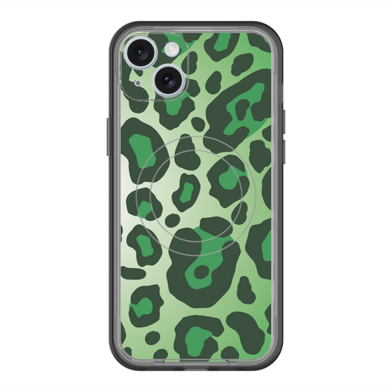 スリムプロテクションプレミアムケース with MagSafe［ Leopard - Green ］