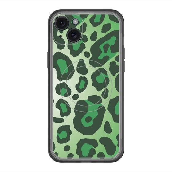 スリムプロテクションプレミアムケース with MagSafe［ Leopard - Green ］