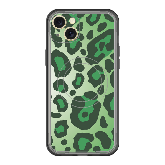 スリムプロテクションプレミアムケース with MagSafe［ Leopard - Green ］