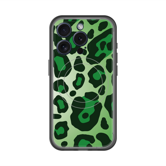 スリムプロテクションプレミアムケース with MagSafe［ Leopard - Green ］