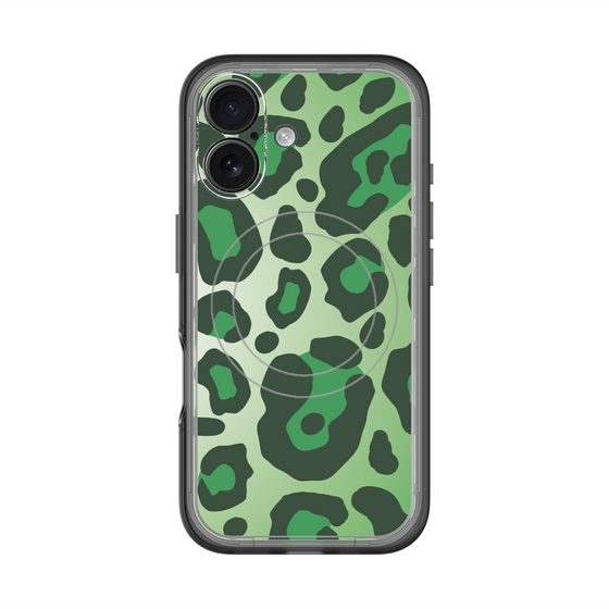 スリムプロテクションプレミアムケース with MagSafe［ Leopard - Green ］