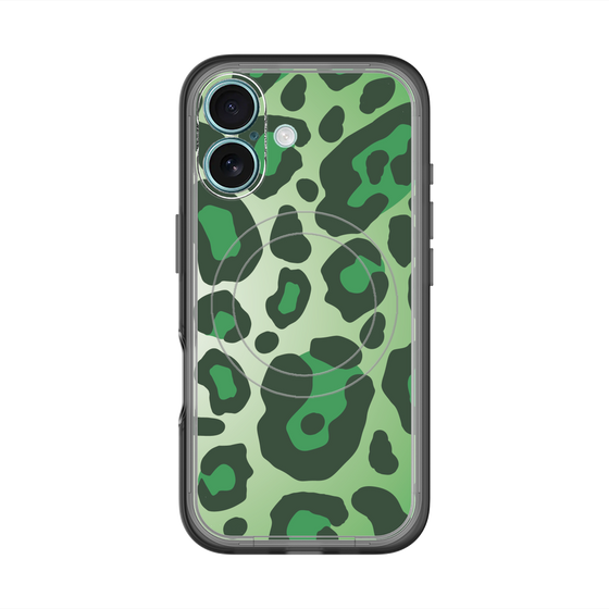 スリムプロテクションプレミアムケース with MagSafe［ Leopard - Green ］