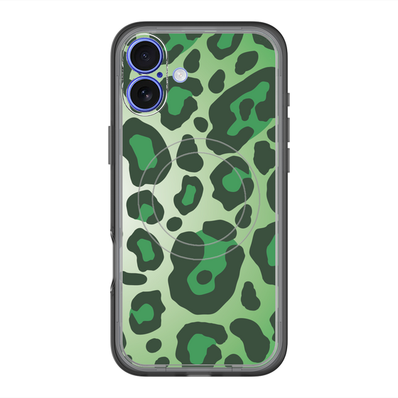 スリムプロテクションプレミアムケース with MagSafe［ Leopard - Green ］