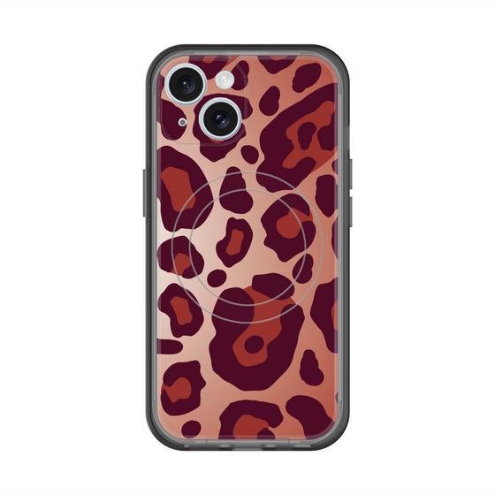 スリムプロテクションプレミアムケース with MagSafe［ Leopard - Red ］