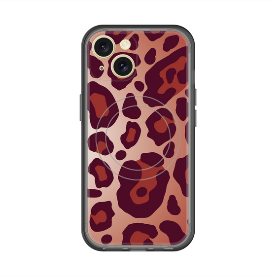 スリムプロテクションプレミアムケース with MagSafe［ Leopard - Red ］