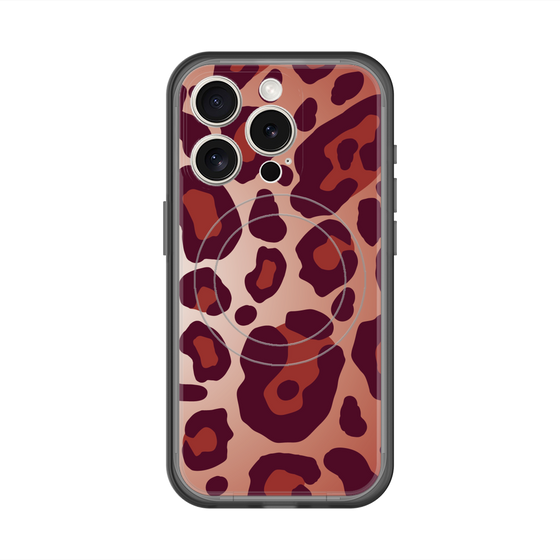 スリムプロテクションプレミアムケース with MagSafe［ Leopard - Red ］