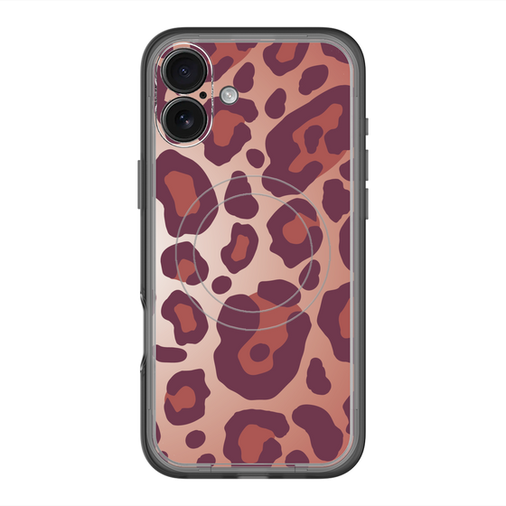 スリムプロテクションプレミアムケース with MagSafe［ Leopard - Red ］