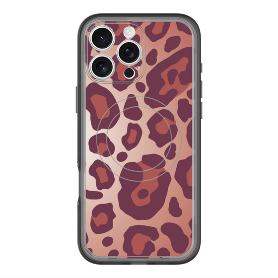 スリムプロテクションプレミアムケース with MagSafe［ Leopard - Red ］