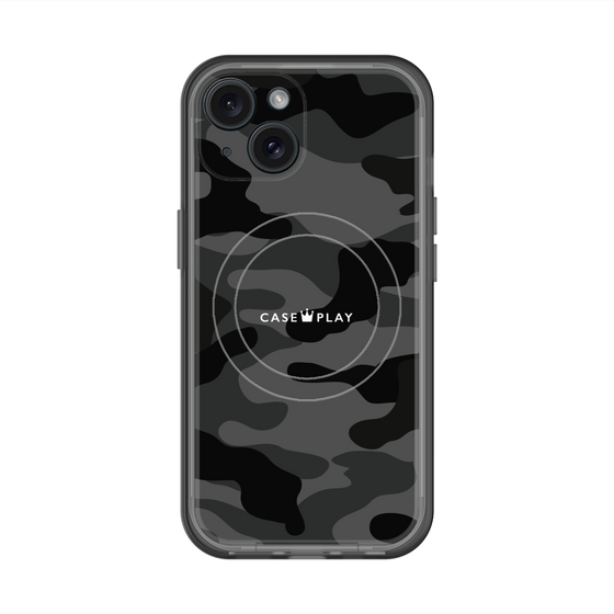 スリムプロテクションプレミアムケース with MagSafe［ Camouflage - Black ］