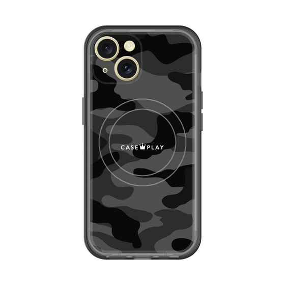 スリムプロテクションプレミアムケース with MagSafe［ Camouflage - Black ］