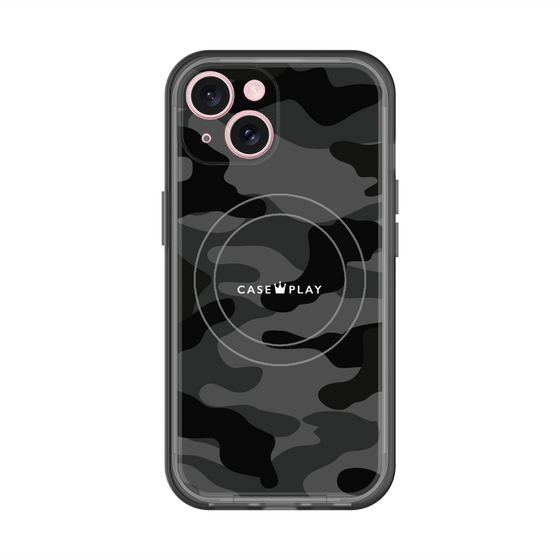 スリムプロテクションプレミアムケース with MagSafe［ Camouflage - Black ］