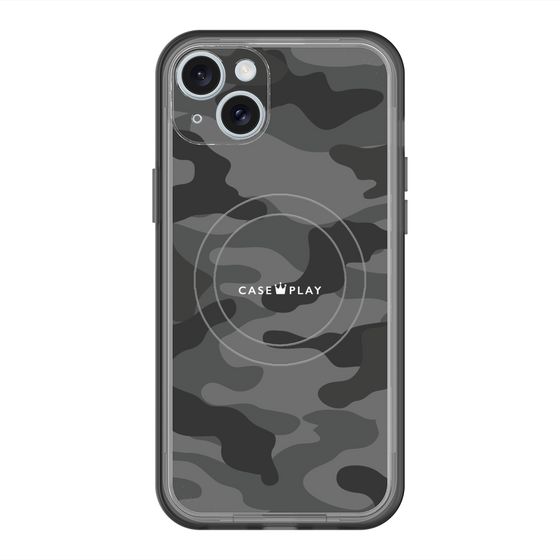 スリムプロテクションプレミアムケース with MagSafe［ Camouflage - Black ］