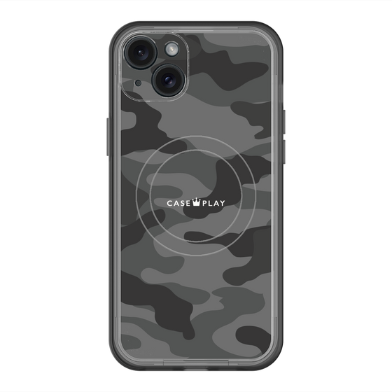 スリムプロテクションプレミアムケース with MagSafe［ Camouflage - Black ］