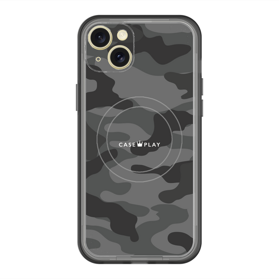 スリムプロテクションプレミアムケース with MagSafe［ Camouflage - Black ］