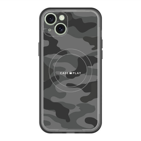 スリムプロテクションプレミアムケース with MagSafe［ Camouflage - Black ］