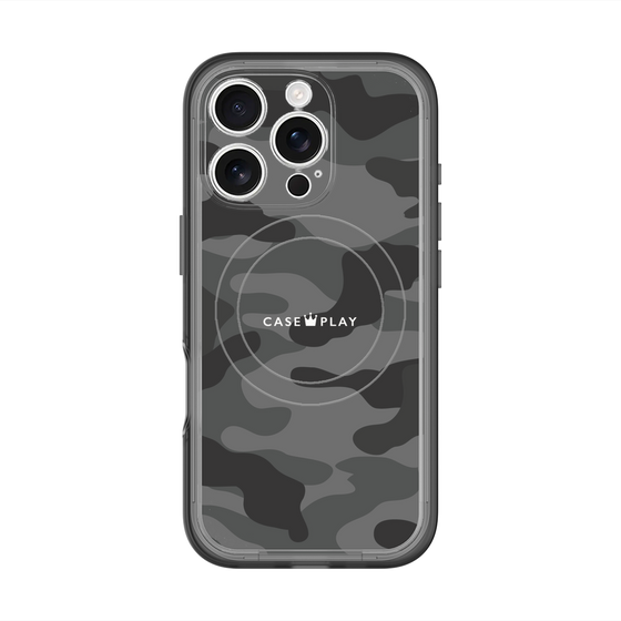 スリムプロテクションプレミアムケース with MagSafe［ Camouflage - Black ］