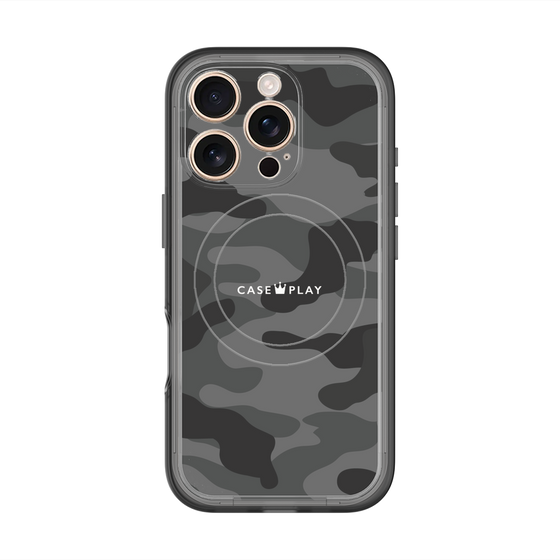 スリムプロテクションプレミアムケース with MagSafe［ Camouflage - Black ］