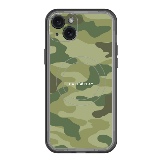 スリムプロテクションプレミアムケース with MagSafe［ Camouflage - Green ］