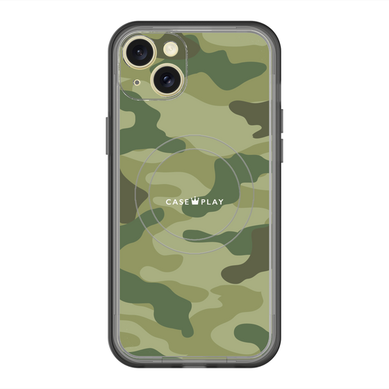 スリムプロテクションプレミアムケース with MagSafe［ Camouflage - Green ］