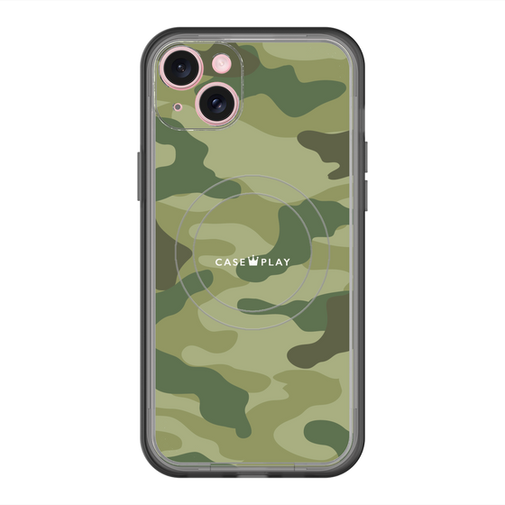 スリムプロテクションプレミアムケース with MagSafe［ Camouflage - Green ］