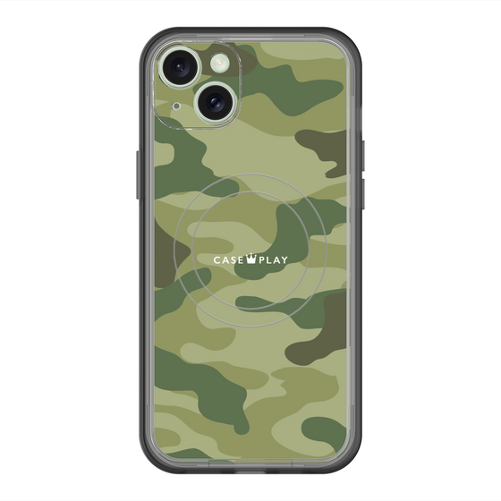 スリムプロテクションプレミアムケース with MagSafe［ Camouflage - Green ］