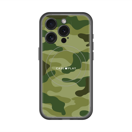 スリムプロテクションプレミアムケース with MagSafe［ Camouflage - Green ］