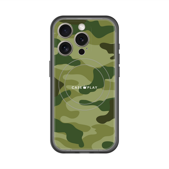 スリムプロテクションプレミアムケース with MagSafe［ Camouflage - Green ］