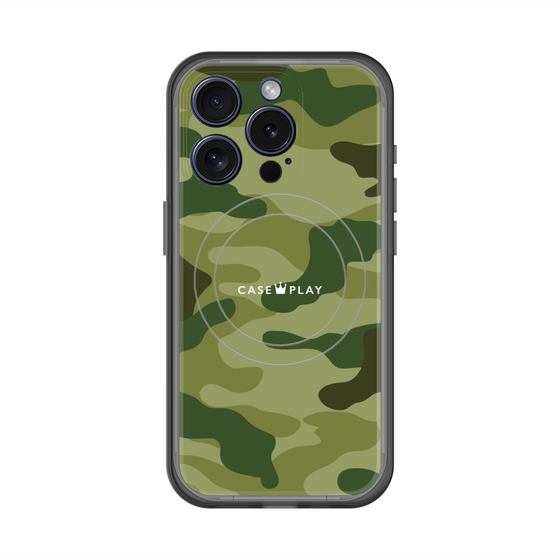 スリムプロテクションプレミアムケース with MagSafe［ Camouflage - Green ］