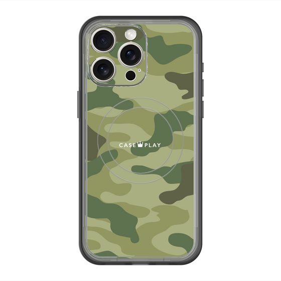スリムプロテクションプレミアムケース with MagSafe［ Camouflage - Green ］