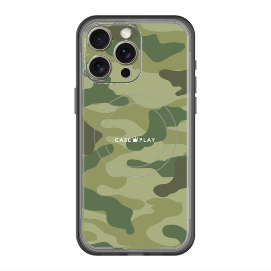 スリムプロテクションプレミアムケース with MagSafe［ Camouflage - Green ］