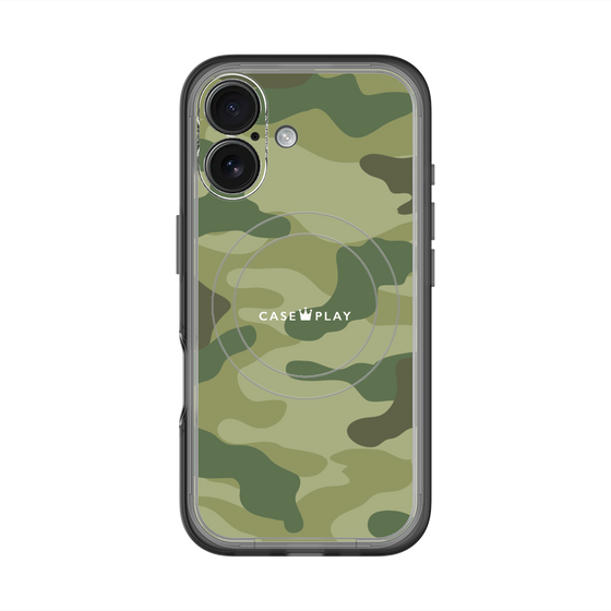 スリムプロテクションプレミアムケース with MagSafe［ Camouflage - Green ］