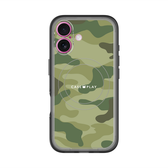 スリムプロテクションプレミアムケース with MagSafe［ Camouflage - Green ］