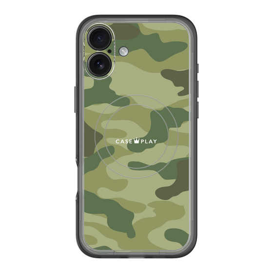 スリムプロテクションプレミアムケース with MagSafe［ Camouflage - Green ］