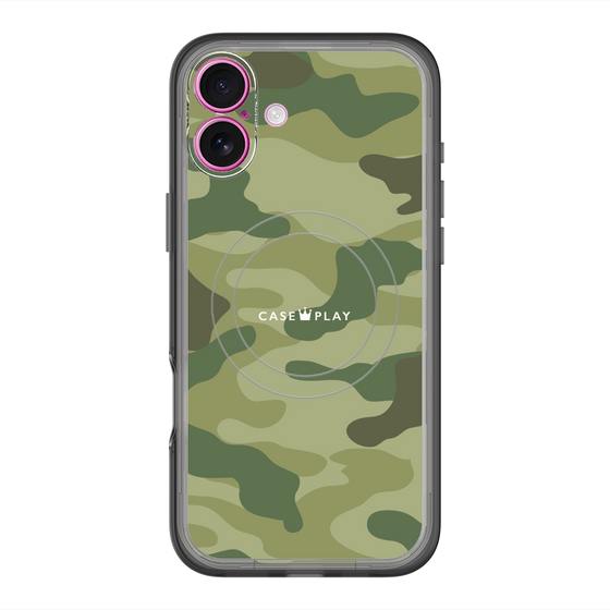 スリムプロテクションプレミアムケース with MagSafe［ Camouflage - Green ］