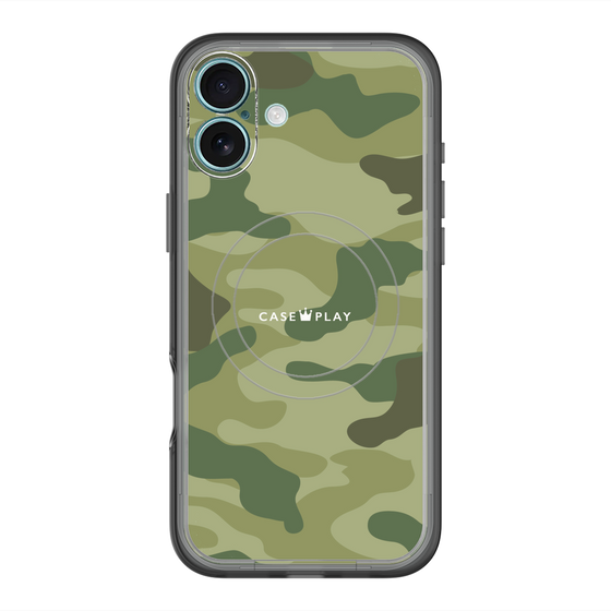 スリムプロテクションプレミアムケース with MagSafe［ Camouflage - Green ］