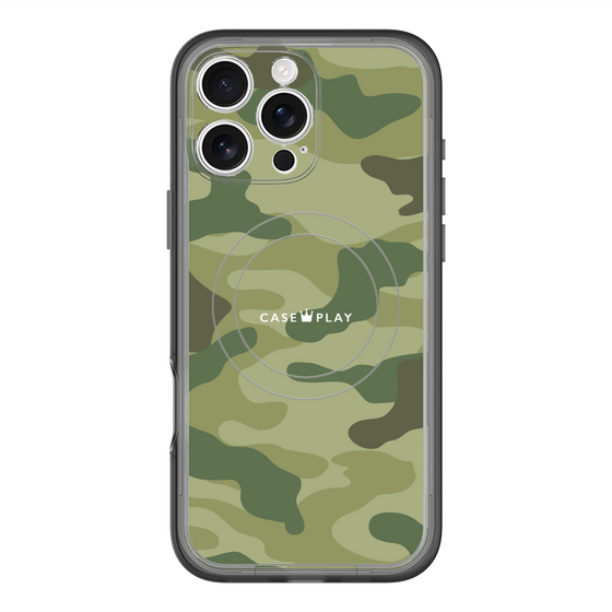 スリムプロテクションプレミアムケース with MagSafe［ Camouflage - Green ］