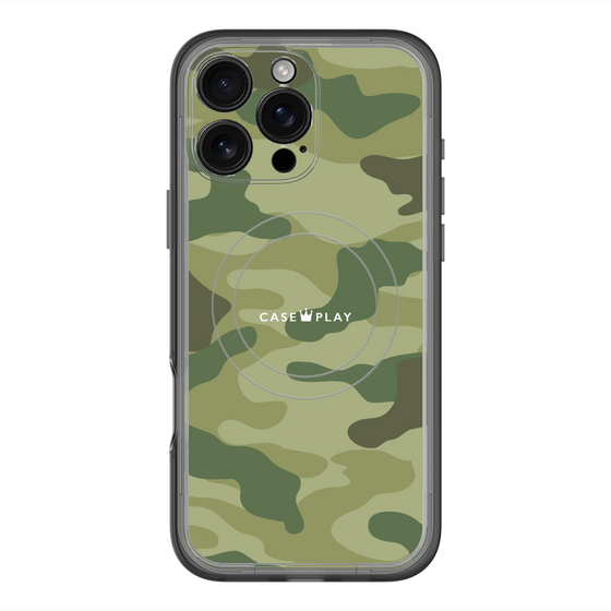 スリムプロテクションプレミアムケース with MagSafe［ Camouflage - Green ］