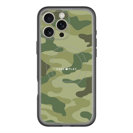 スリムプロテクションプレミアムケース with MagSafe［ Camouflage - Green ］