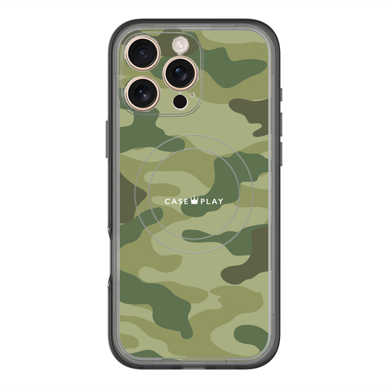 スリムプロテクションプレミアムケース with MagSafe［ Camouflage - Green ］