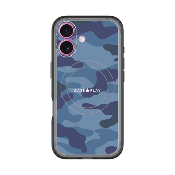 スリムプロテクションプレミアムケース with MagSafe［ Camouflage - Blue ］