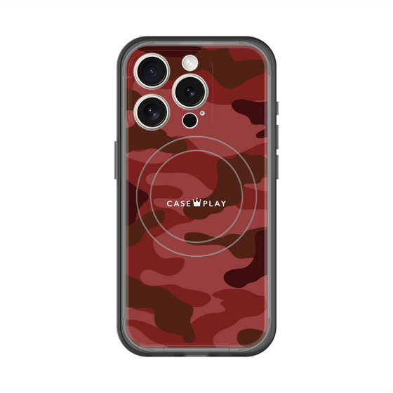 スリムプロテクションプレミアムケース with MagSafe［ Camouflage - Red ］